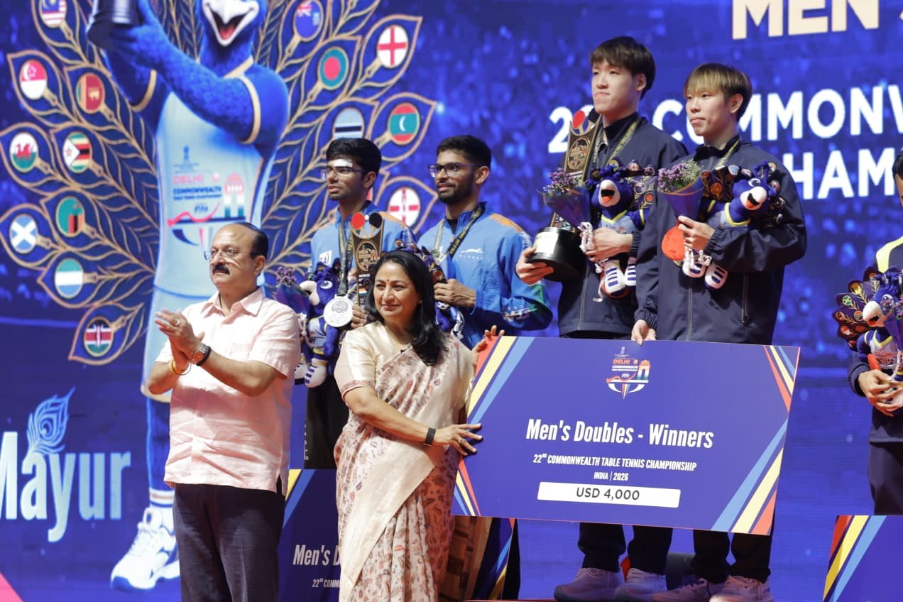 Grand Conclusion of the 22nd Commonwealth Table Tennis Championships 2026, CM Rekha Gupta Honors Winning Players