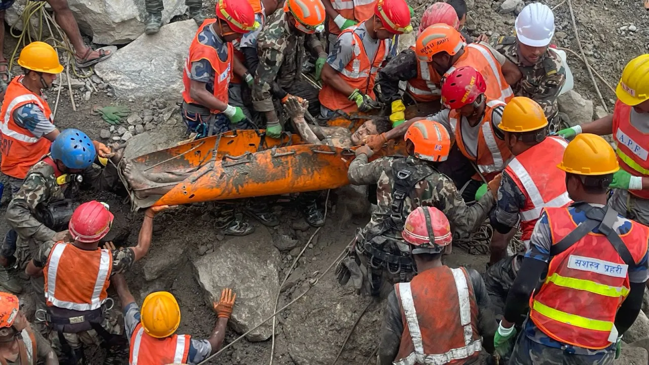 Two Workers Rescued Alive From Flood-Hit Trishuli 3A Hydropower Tunnel in Nepal