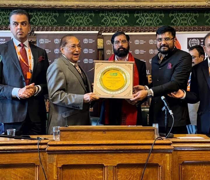 World Leadership Forum Presents ‘Statesmanship Award’ to Deputy Chief Minister Eknath Shinde