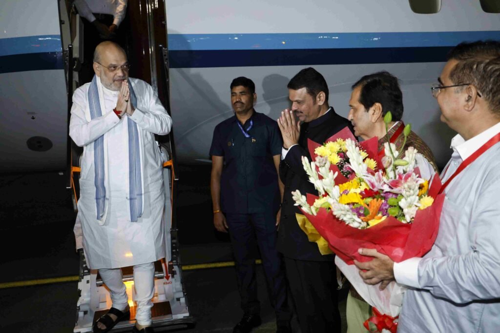 Union Home Minister Amit Shah Welcomed at Mumbai Airport
