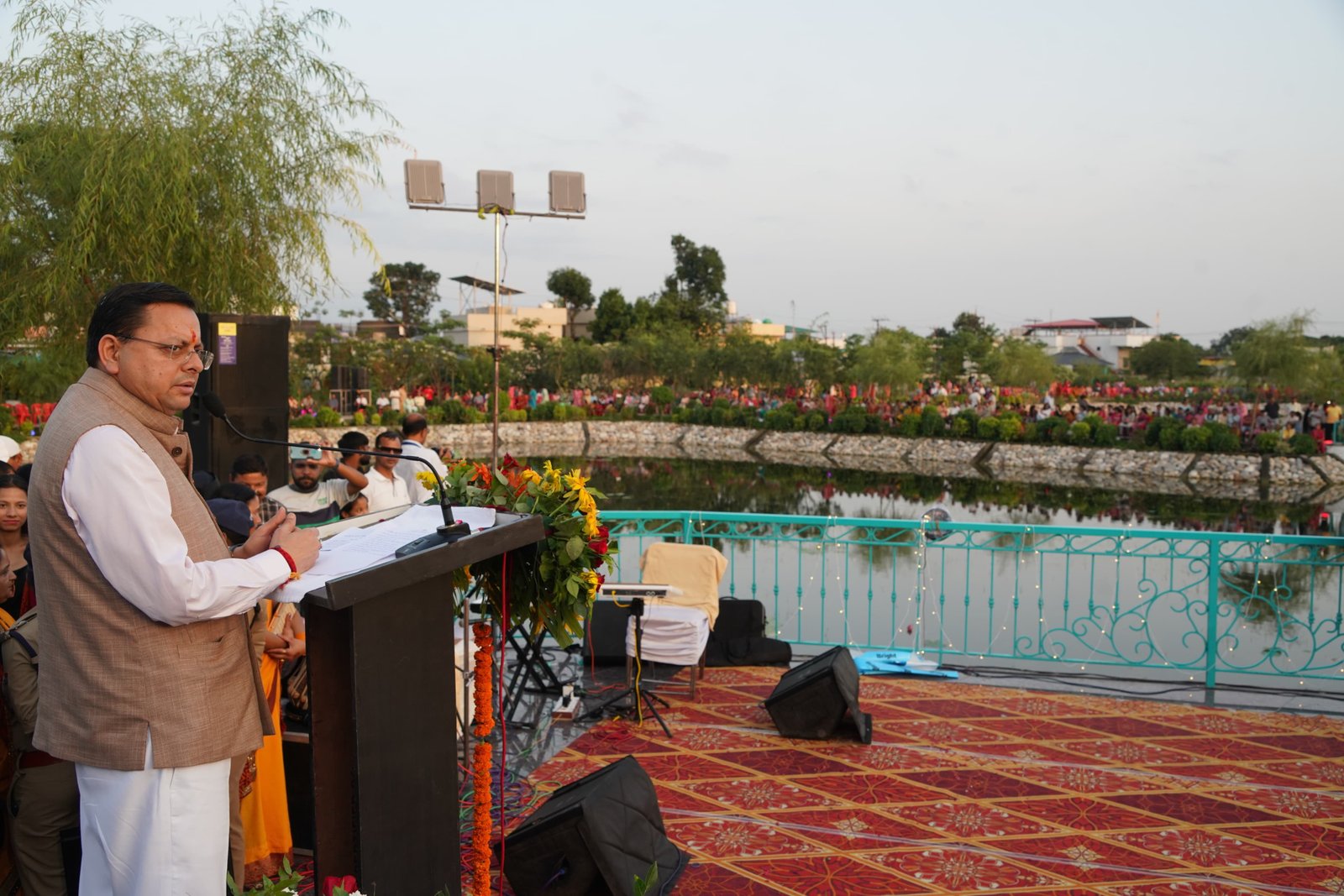 CM Dhami Inaugurates ₹8.64 Crore ‘Jal Srishti Park’ in Mianwala