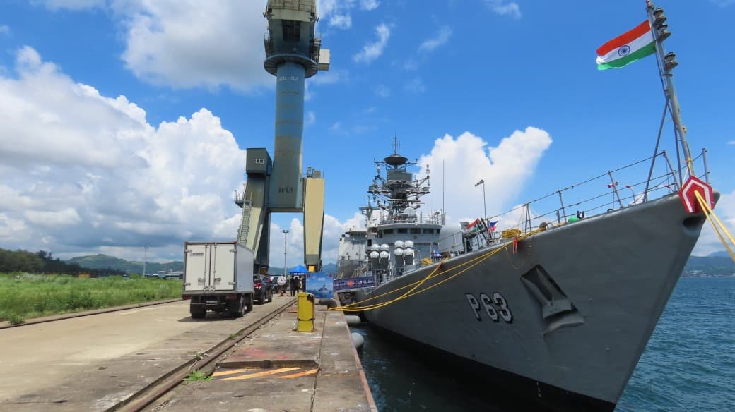 Indian Naval Ships Sahyadri And Kulish Arrive At Subic Bay, Philippines For Admm-Plus Jca