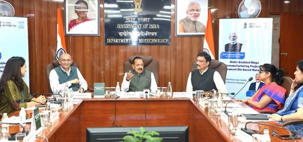 Dr. Jitendra Singh Formalises Commercial Launch of Bio-based Biodegradable Plastic under BioE3