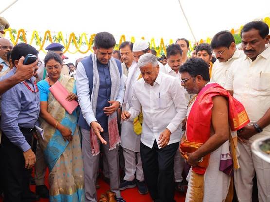 Foundation Stone Laid for 4-Lane Road Over Bridge Between Guntur and Nambur Costing ₹108 Crore