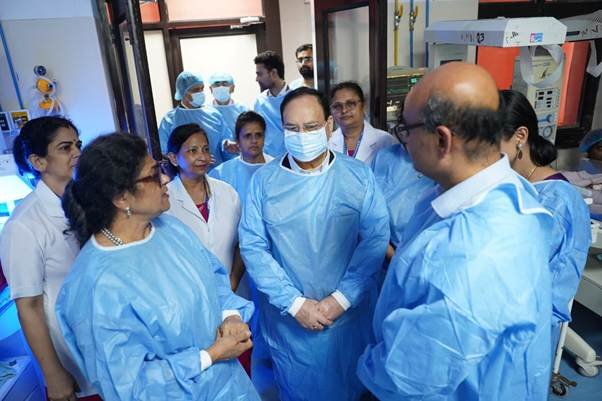 J.P. Nadda Reviews Progress of Lady Hardinge Medical College and its Associated Hospitals