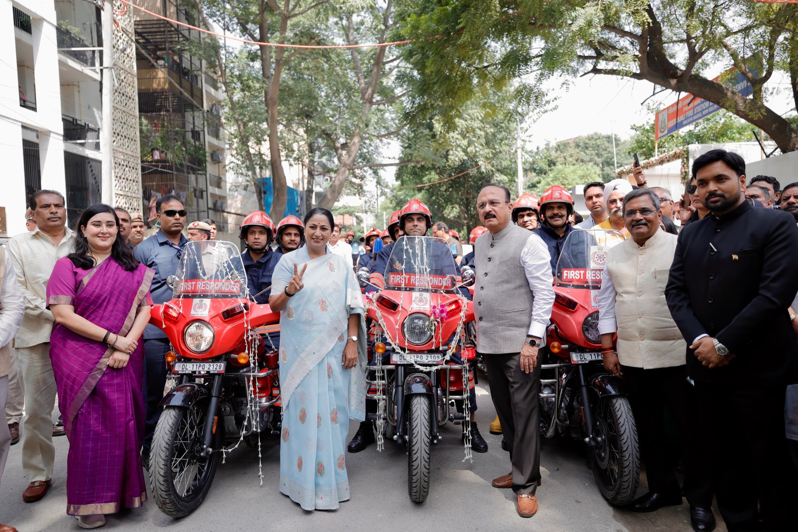CM Rekha Gupta flags off 20 fire response motorcycles, 26 Quick Response Vehicles under ‘Seva Sankalp Abhiyan’