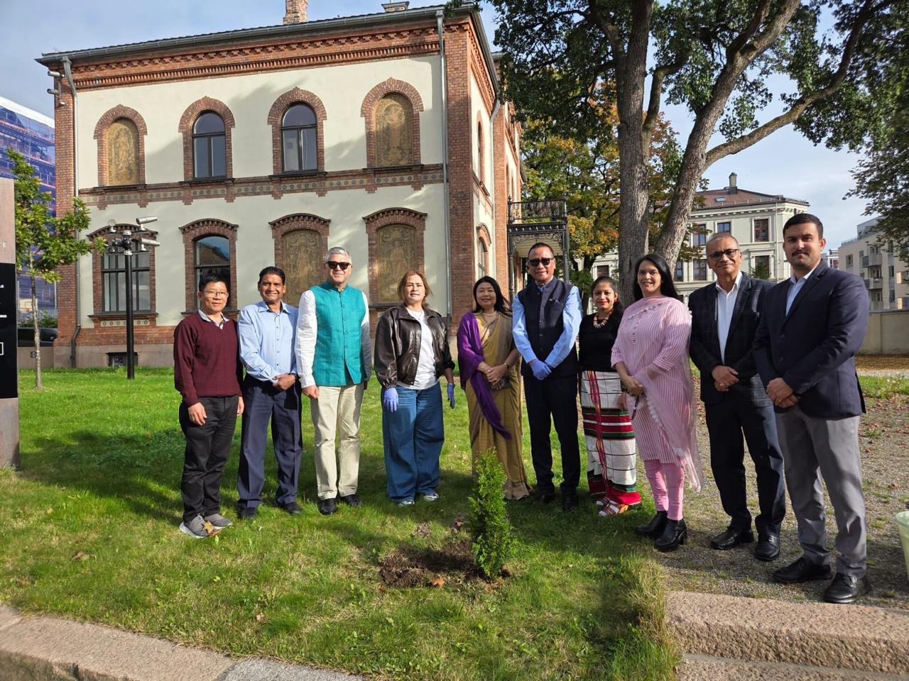 Mizoram Assembly Speaker Plants Tree at New Indian Embassy Premises in Norway