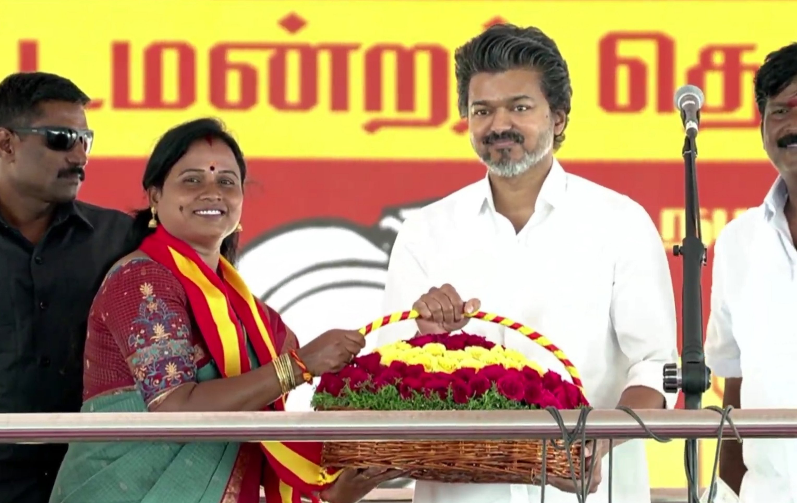 Vijay Accuses AIADMK of Aligning with DMK, Seeks Support for TVK Candidate