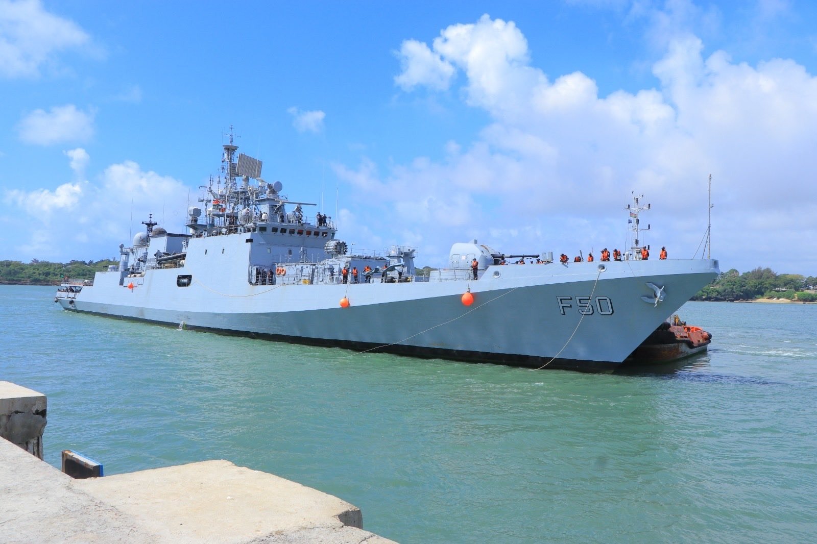 Indian Naval Ship Tarkash Arrives At Mombasa, Kenya For Goodwill Port Call