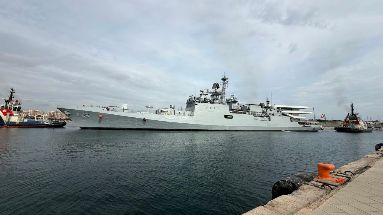 Indian Naval Ship Trishul Arrives At Valencia, Spain