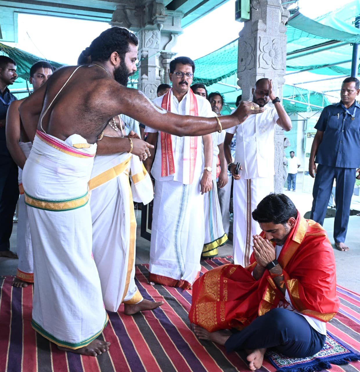 Nara Lokesh Offers Prayers for PM Modi as He Completes 25 Years in Public Service