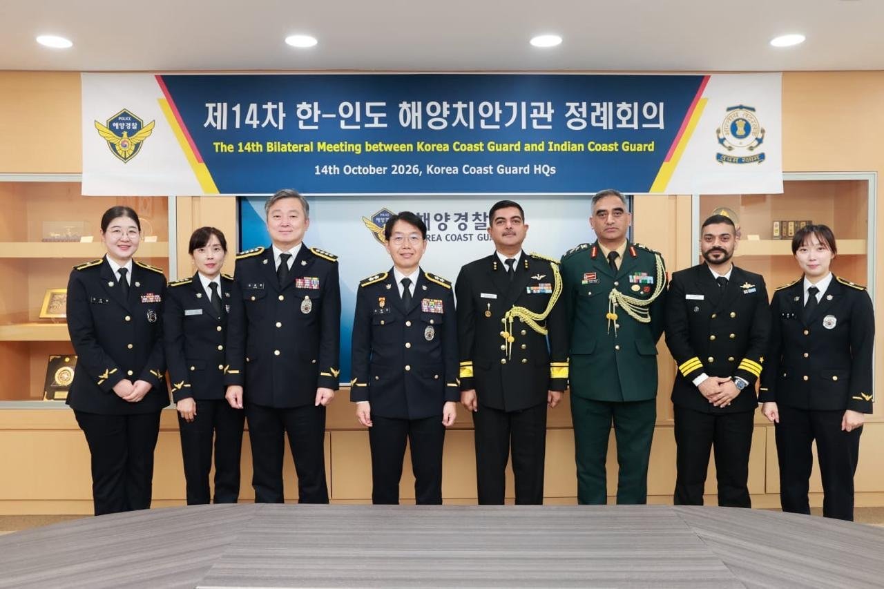 14th High Level Meeting Between Indian Coast Guard and Korea Coast Guard Held at Incheon