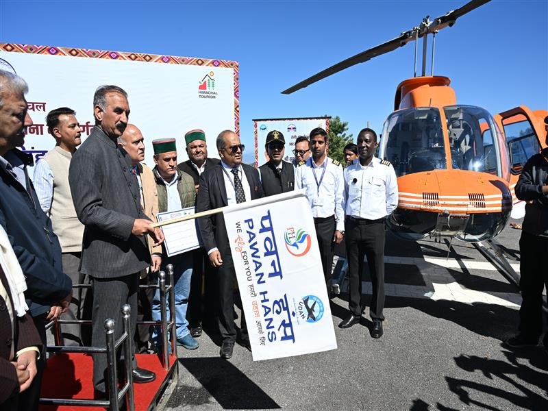 CM launches Helicopter Service from Sanjauli to Rampur, Fulfils his promise