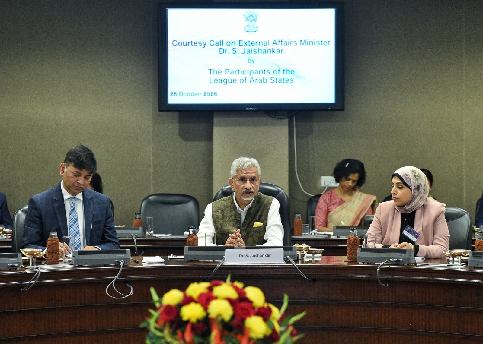 Jaishankar Meets Arab League Diplomats, Highlights Global Conflicts and Role of Technology