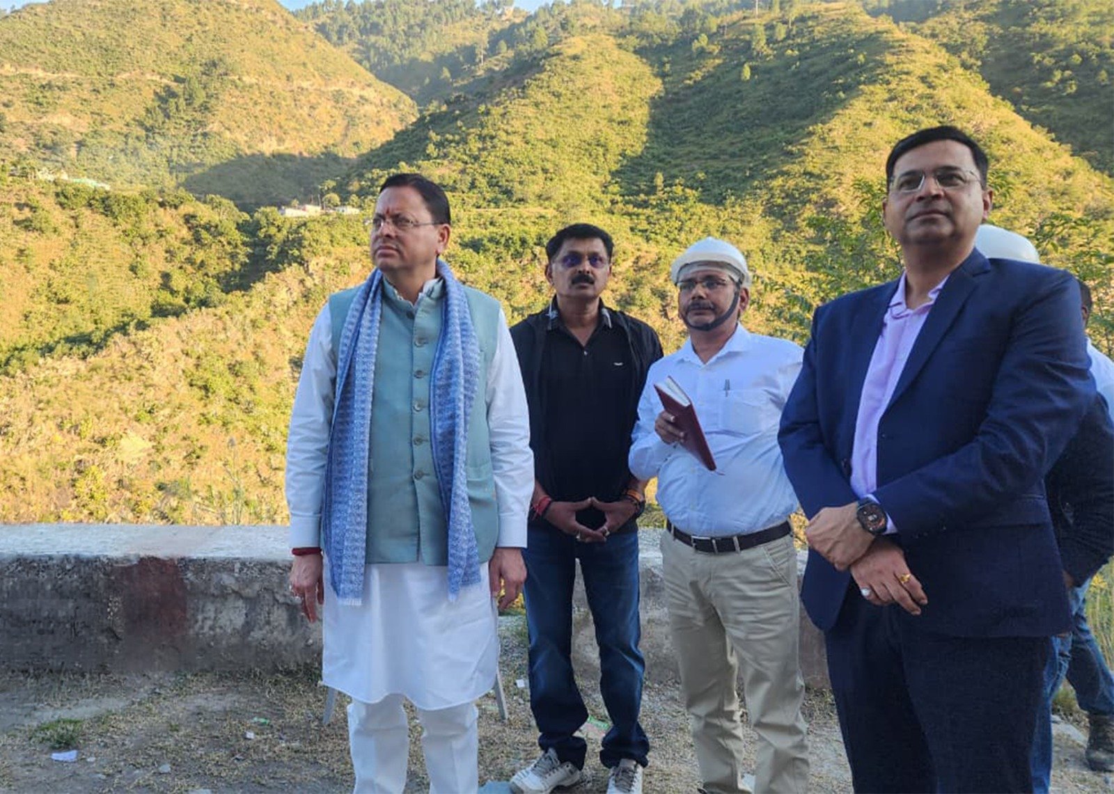 CM Pushkar Singh Dhami Inspects Hill Stabilisation Works on Srinagar–Devprayag National Highway