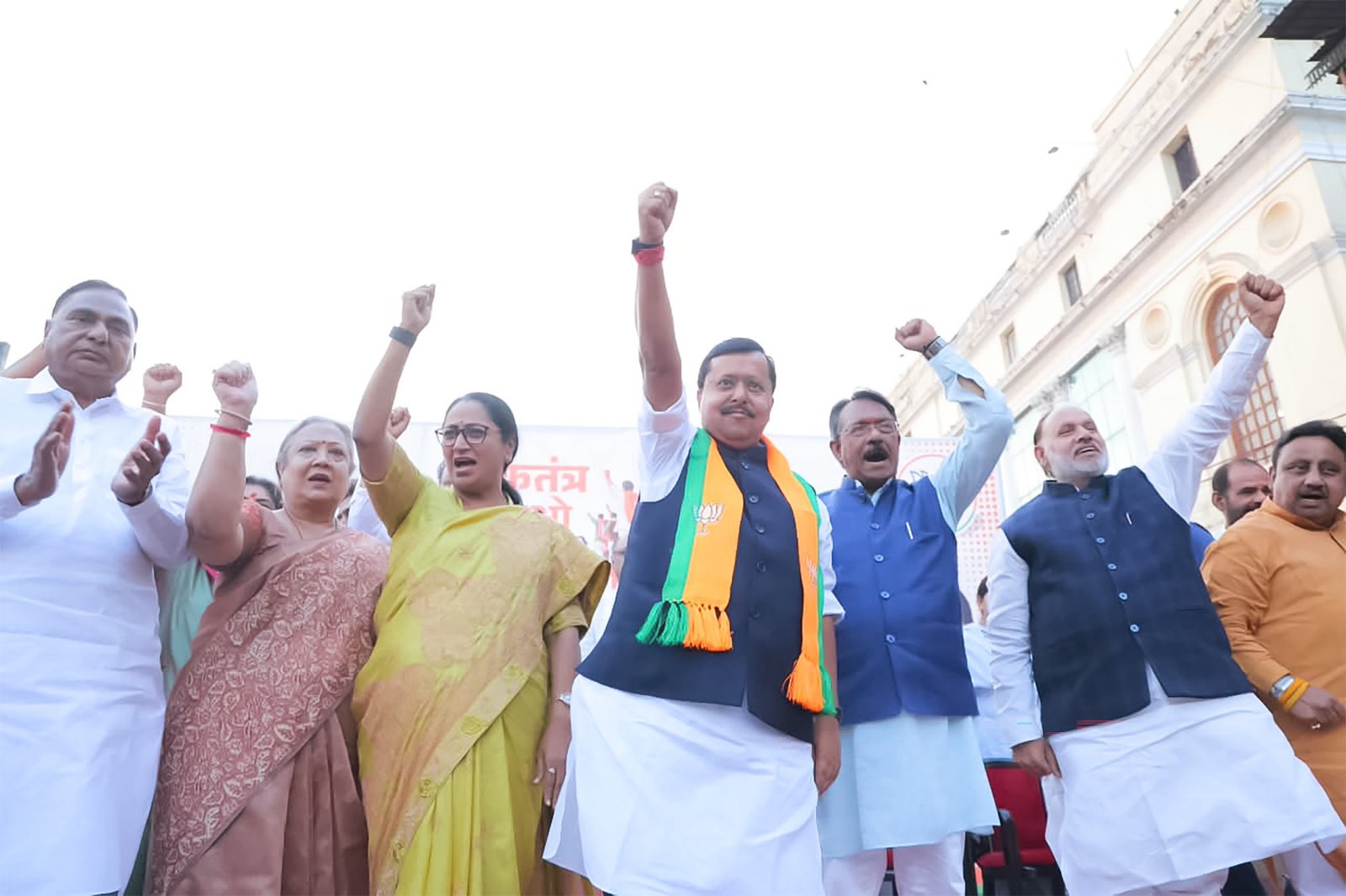 BJP Chief Nitin Nabin Leads ‘Save Democracy’ Padyatra in Delhi, Targets Congress and AAP