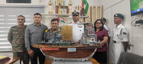 ECL pays tribute to Indian Navy with warship model crafted from mining scrap